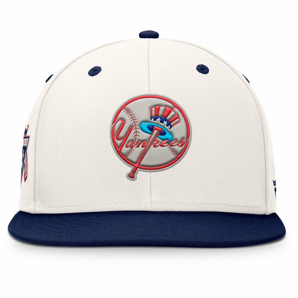 New York Yankees Fanatics Unit Fitted Hat - Cream/Navy - Fanatics Sale