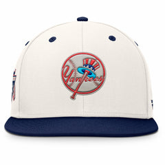 New York Yankees Fanatics Unit Fitted Hat - Cream/Navy - Fanatics Sale