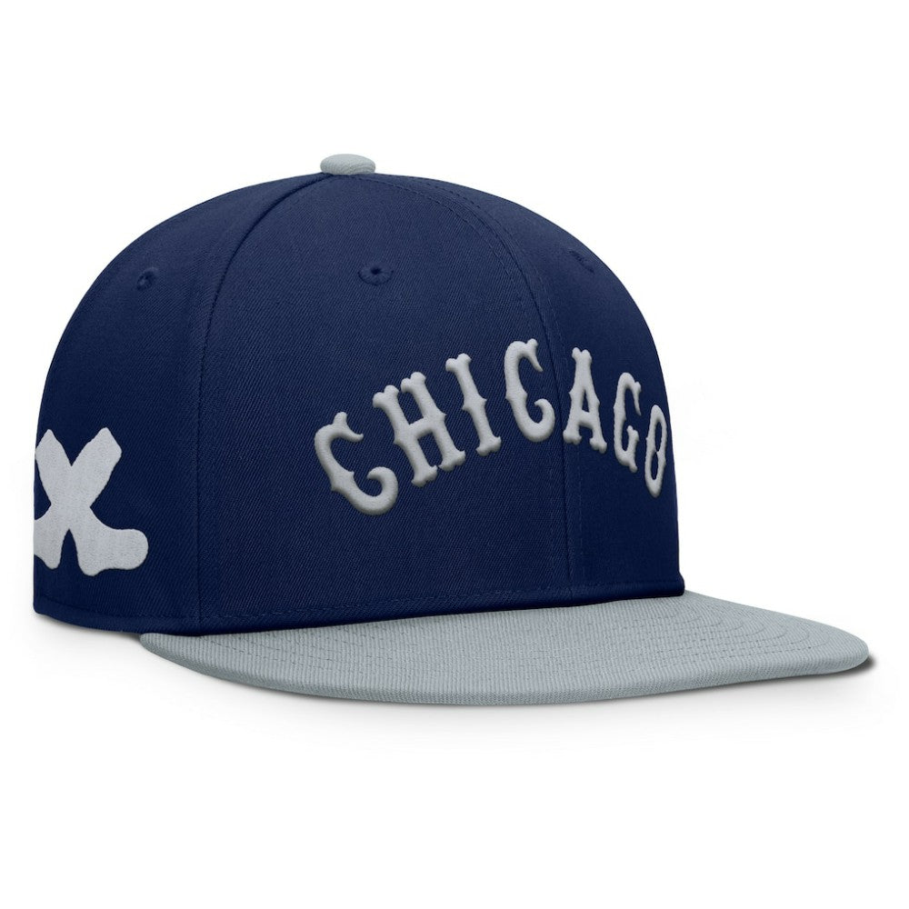 Chicago White Sox Fanatics Yard Fitted Hat - Navy/Gray - Fanatics Discount