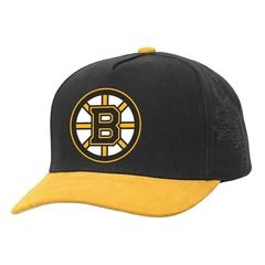 Boston Bruins Mitchell & Ness May Flowers Pro Crown Adjustable Hat - Black/Gold - NHL 202492202