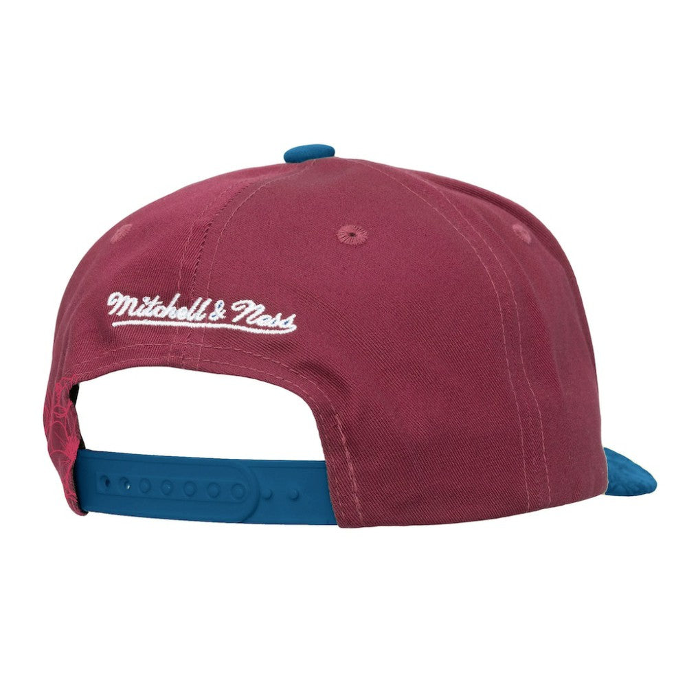 Colorado Avalanche Mitchell & Ness May Flowers Pro Crown Adjustable Hat - Burgundy/Blue - NHL 202492205