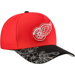 Detroit Red Wings Mitchell & Ness May Flowers Pro Crown Adjustable Hat - Red/Black - NHL 202492207