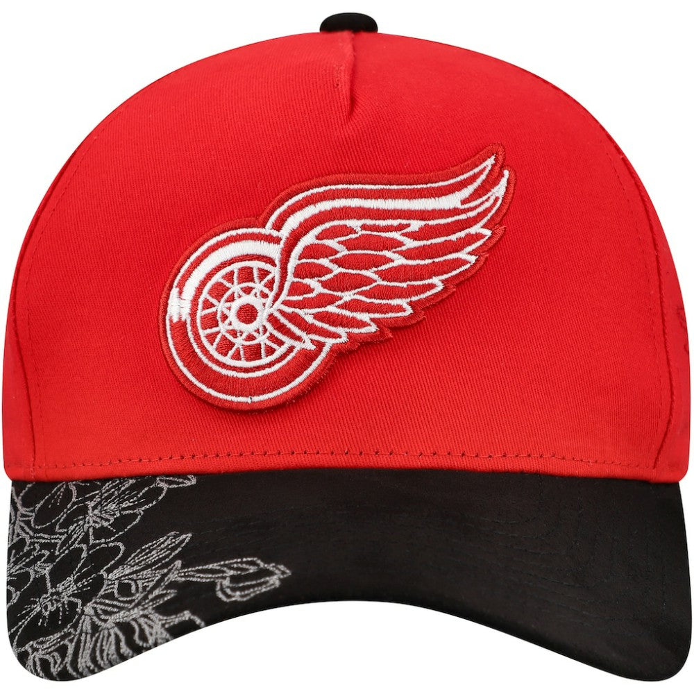 Detroit Red Wings Mitchell & Ness May Flowers Pro Crown Adjustable Hat - Red/Black - NHL 202492207