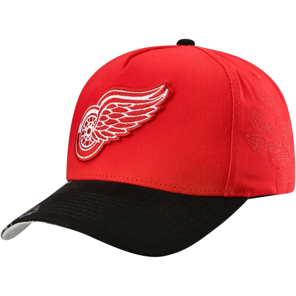 Detroit Red Wings Mitchell & Ness May Flowers Pro Crown Adjustable Hat - Red/Black - NHL 202492207