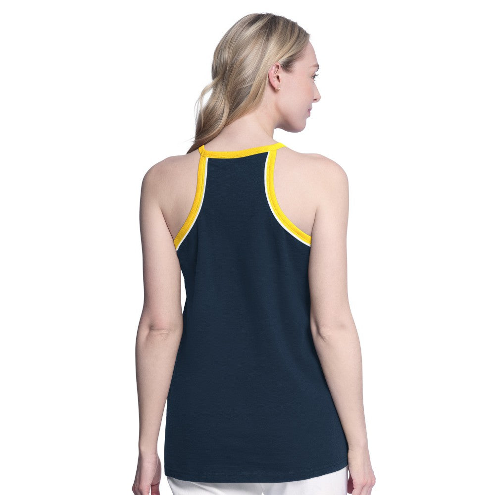Milwaukee Brewers G-III 4Her by Carl Banks Women's Curveball Racerback Tank Top - Navy - MLB Lifestyle
