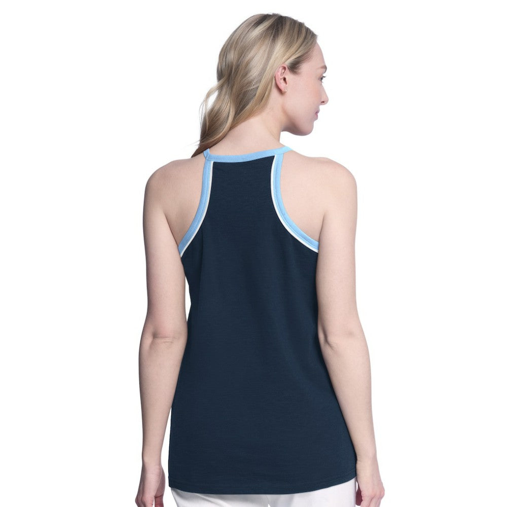 Tampa Bay Rays G-III 4Her by Carl Banks Women's Curveball Racerback Tank Top - Navy - MLB Lifestyle