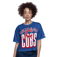 Chicago Cubs Starter Women's Play the Ball Boxy Cropped T-Shirt - Royal - MLB Online