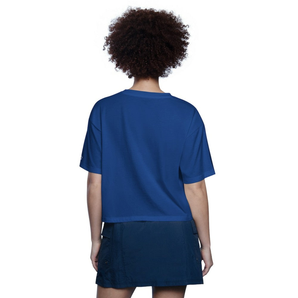 Chicago Cubs Starter Women's Play the Ball Boxy Cropped T-Shirt - Royal - MLB Online