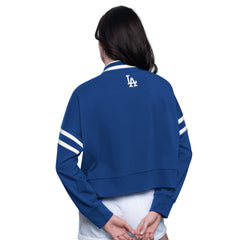Los Angeles Dodgers Starter Women's Power Play Cropped Pullover Sweatshirt - Royal - MLB Online