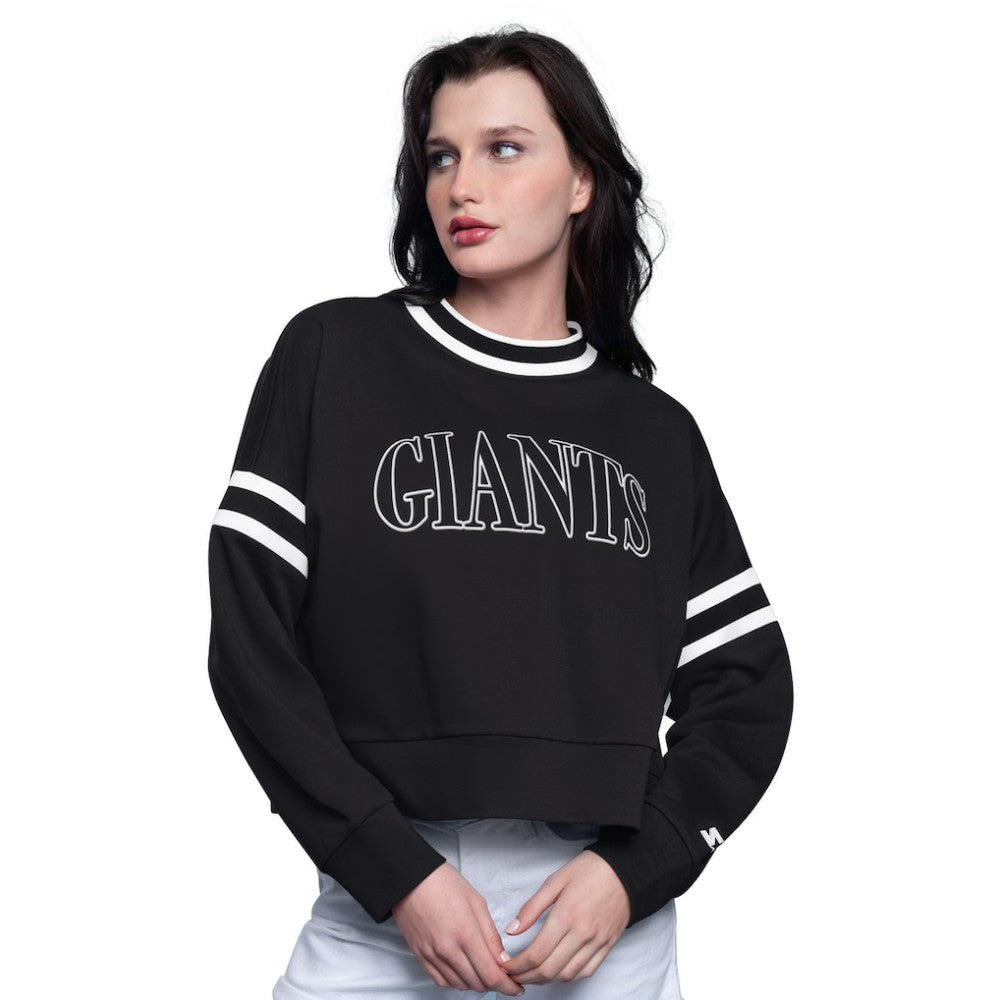 San Francisco Giants Starter Women's Power Play Cropped Pullover Sweatshirt - Black - MLB Sale