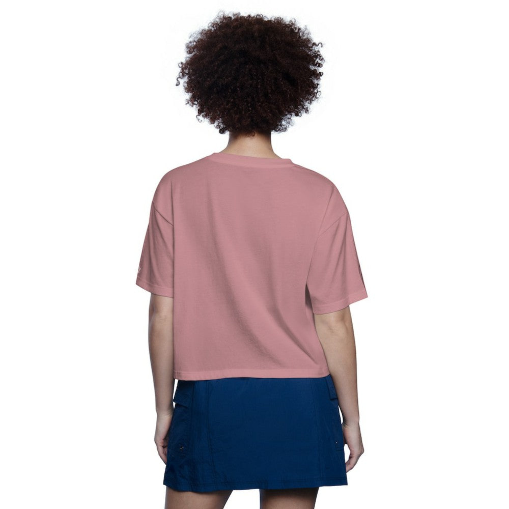 Atlanta Braves Starter Women's Play the Ball Boxy Cropped T-Shirt - Pink - MLB on Sale