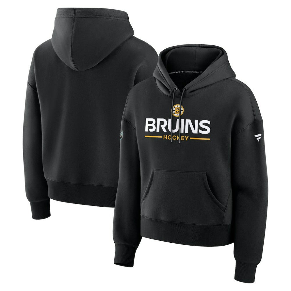 Boston Bruins Fanatics Women's Authentic Pro Primary Pullover Hoodie - Black - NHL 202492921