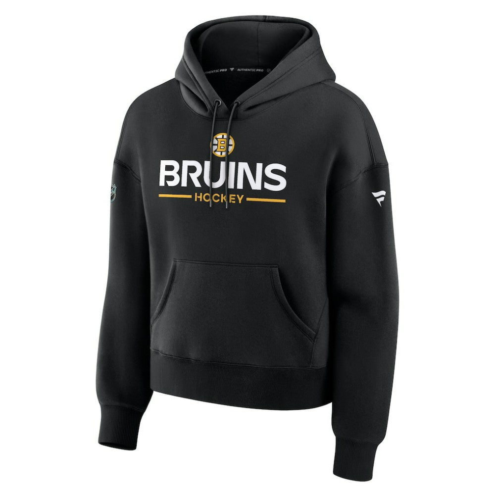 Boston Bruins Fanatics Women's Authentic Pro Primary Pullover Hoodie - Black - NHL 202492921