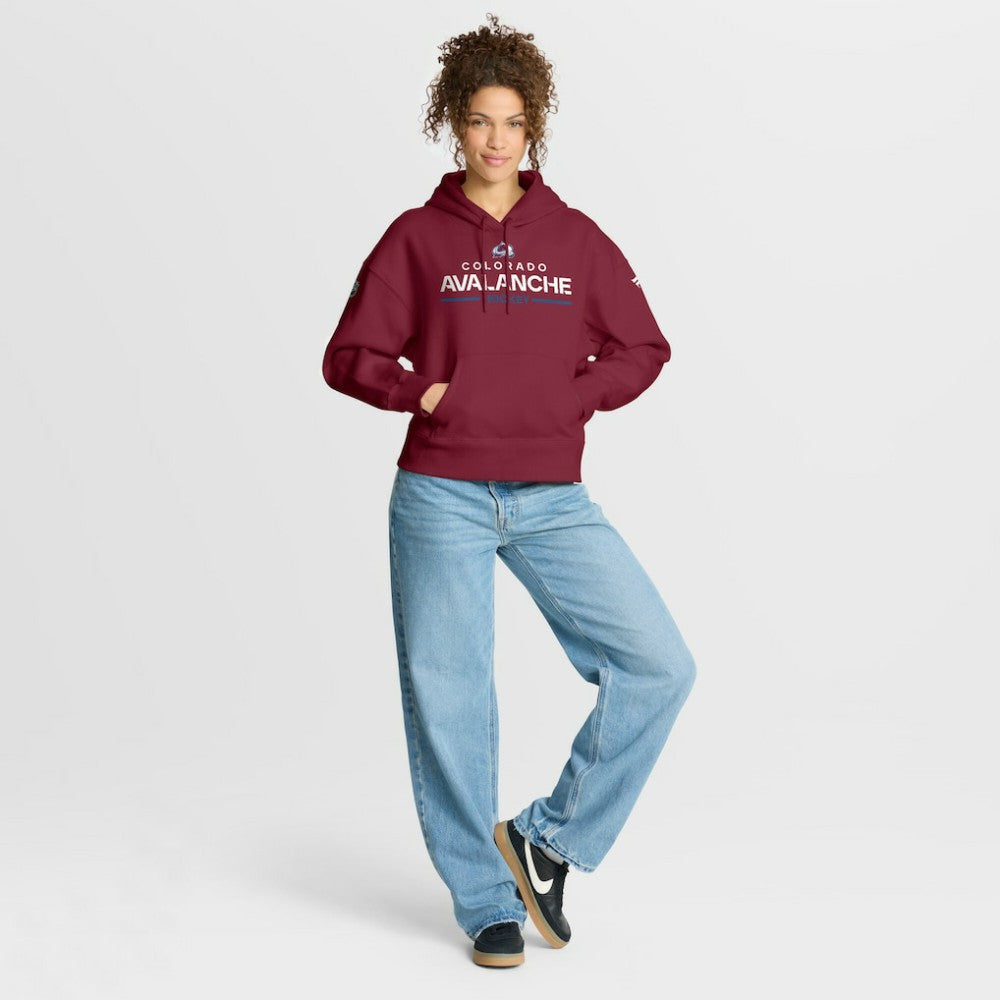 Colorado Avalanche Fanatics Women's Authentic Pro Primary Pullover Hoodie - Burgundy - NHL 202492935