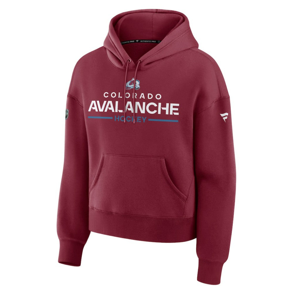 Colorado Avalanche Fanatics Women's Authentic Pro Primary Pullover Hoodie - Burgundy - NHL 202492935