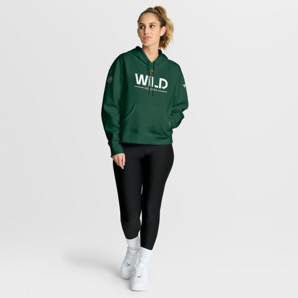 Minnesota Wild Fanatics Women's Authentic Pro Primary Pullover Hoodie - Green - NHL 202492956