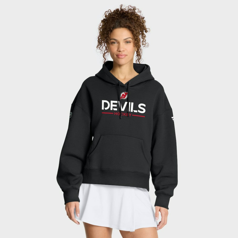 New Jersey Devils Fanatics Women's Authentic Pro Primary Pullover Hoodie - Black - NHL 202492966
