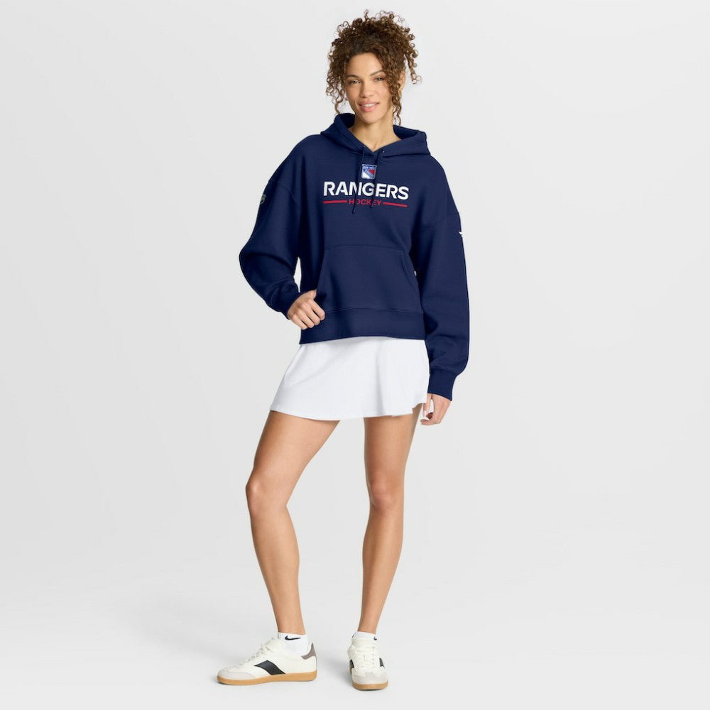 New York Rangers Fanatics Women's Authentic Pro Primary Pullover Hoodie - Navy - NHL 202492973
