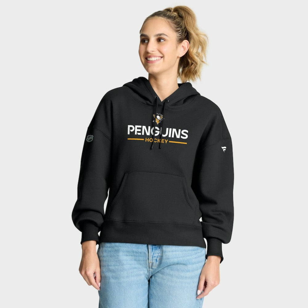 Pittsburgh Penguins Fanatics Women's Authentic Pro Primary Pullover Hoodie - Black - NHL 202492984