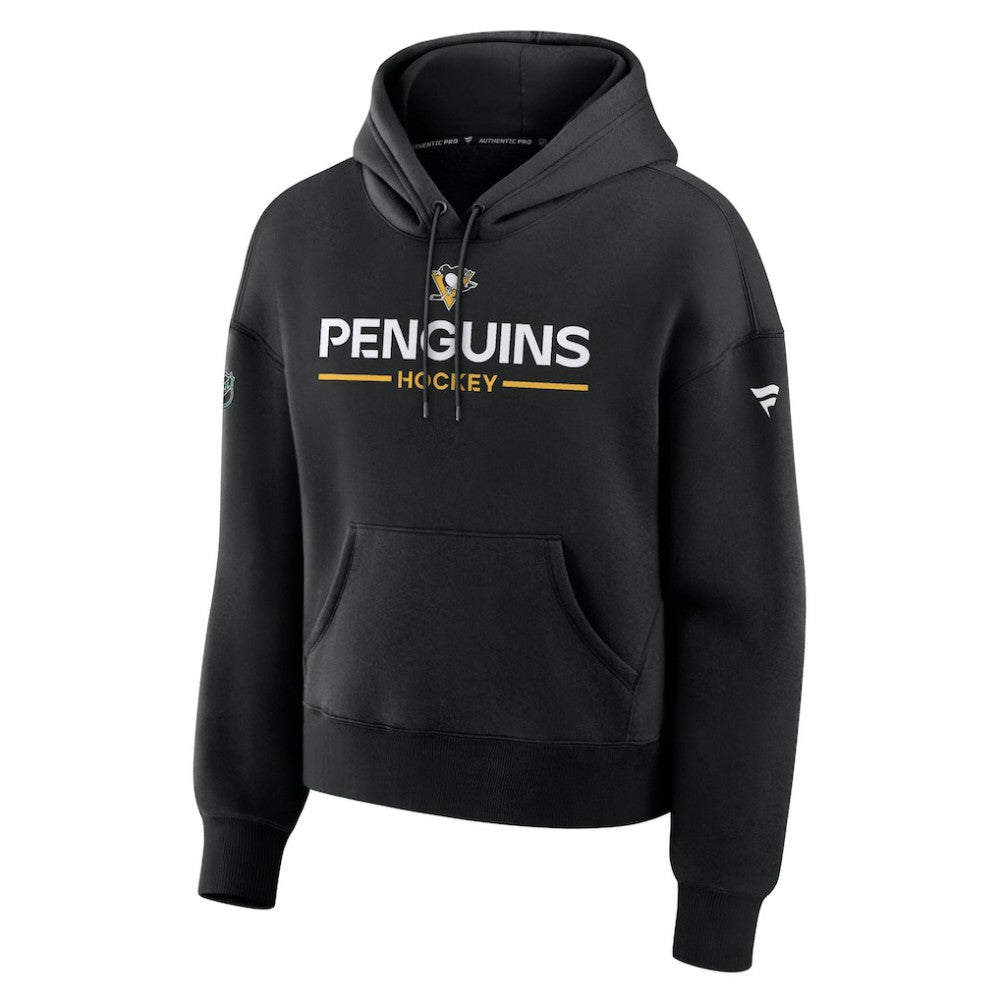 Pittsburgh Penguins Fanatics Women's Authentic Pro Primary Pullover Hoodie - Black - NHL 202492984