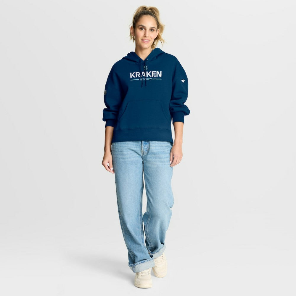 Seattle Kraken Fanatics Women's Authentic Pro Primary Pullover Hoodie - Deep Sea Blue - NHL 202492990