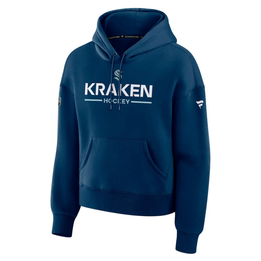 Seattle Kraken Fanatics Women's Authentic Pro Primary Pullover Hoodie - Deep Sea Blue - NHL 202492990