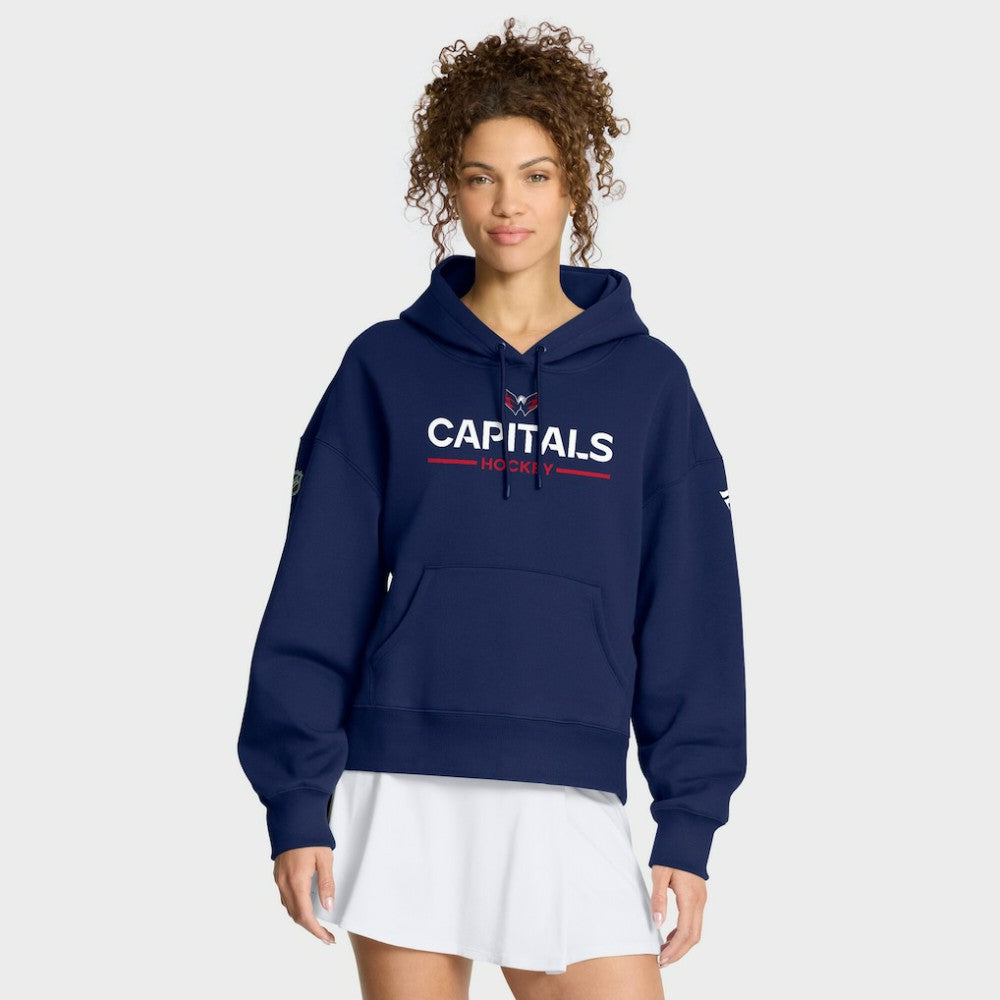 Washington Capitals Fanatics Women's Authentic Pro Primary Pullover Hoodie - Navy - NHL 202493009