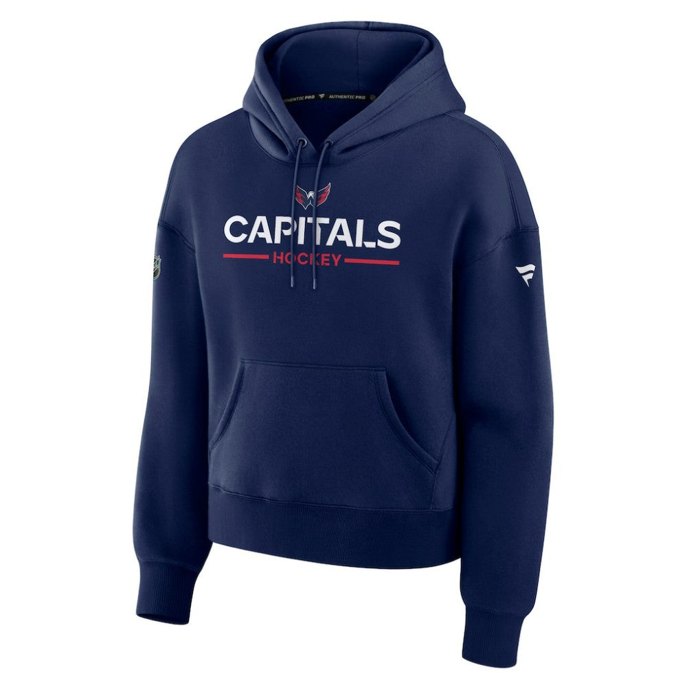 Washington Capitals Fanatics Women's Authentic Pro Primary Pullover Hoodie - Navy - NHL 202493009