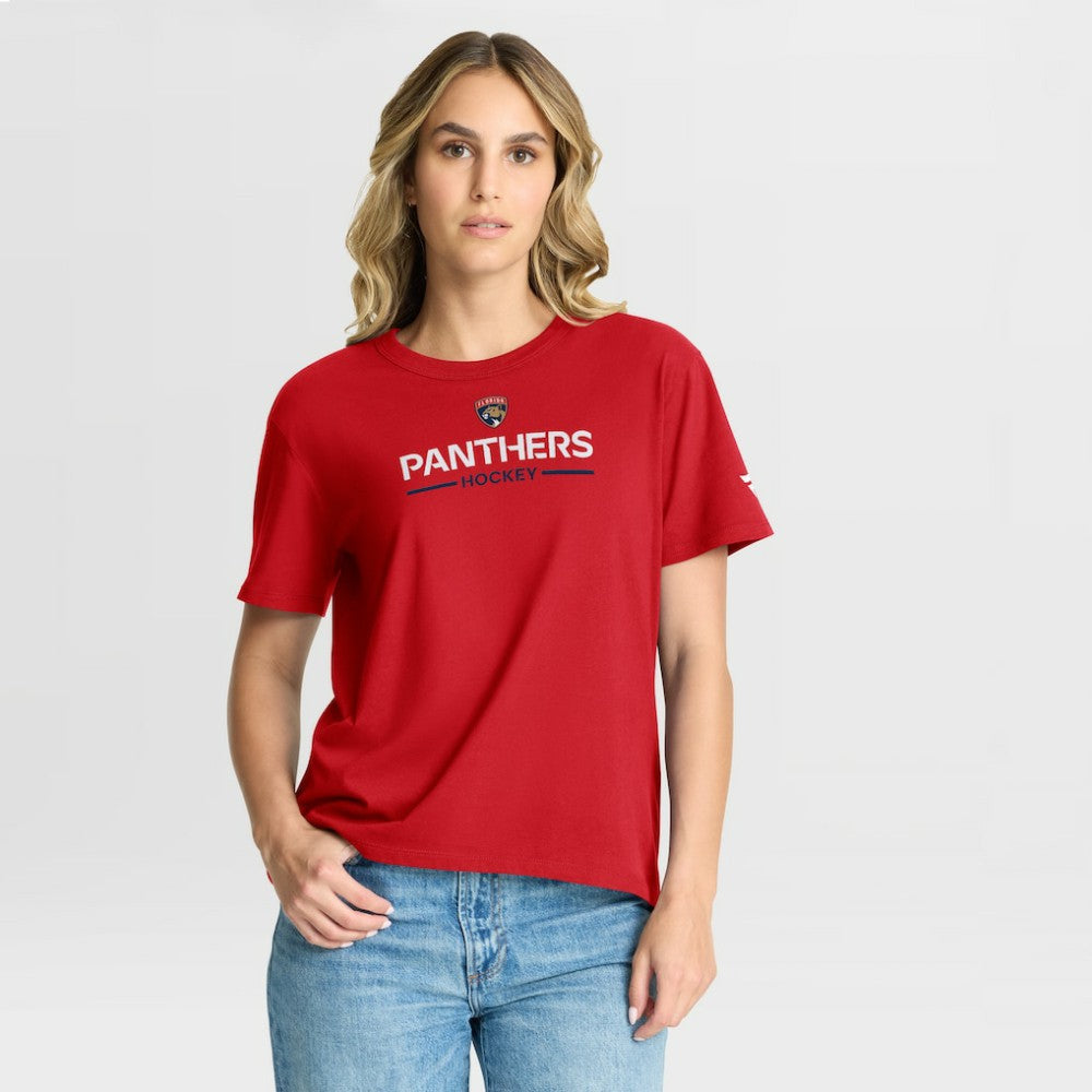 Florida Panthers Fanatics Women's Authentic Pro Primary T-Shirt - Red - NHL 202493027