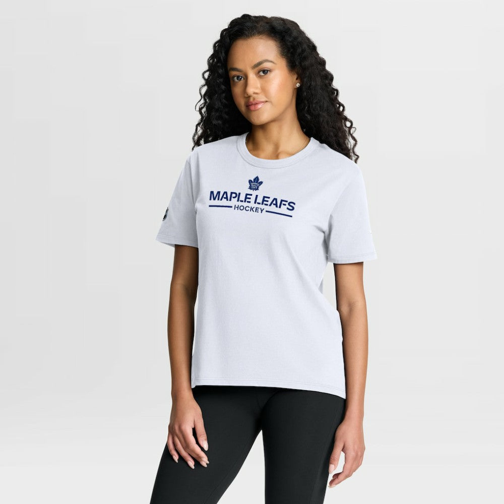 Toronto Maple Leafs Fanatics Women's Authentic Pro Primary T-Shirt - White - NHL 202493065