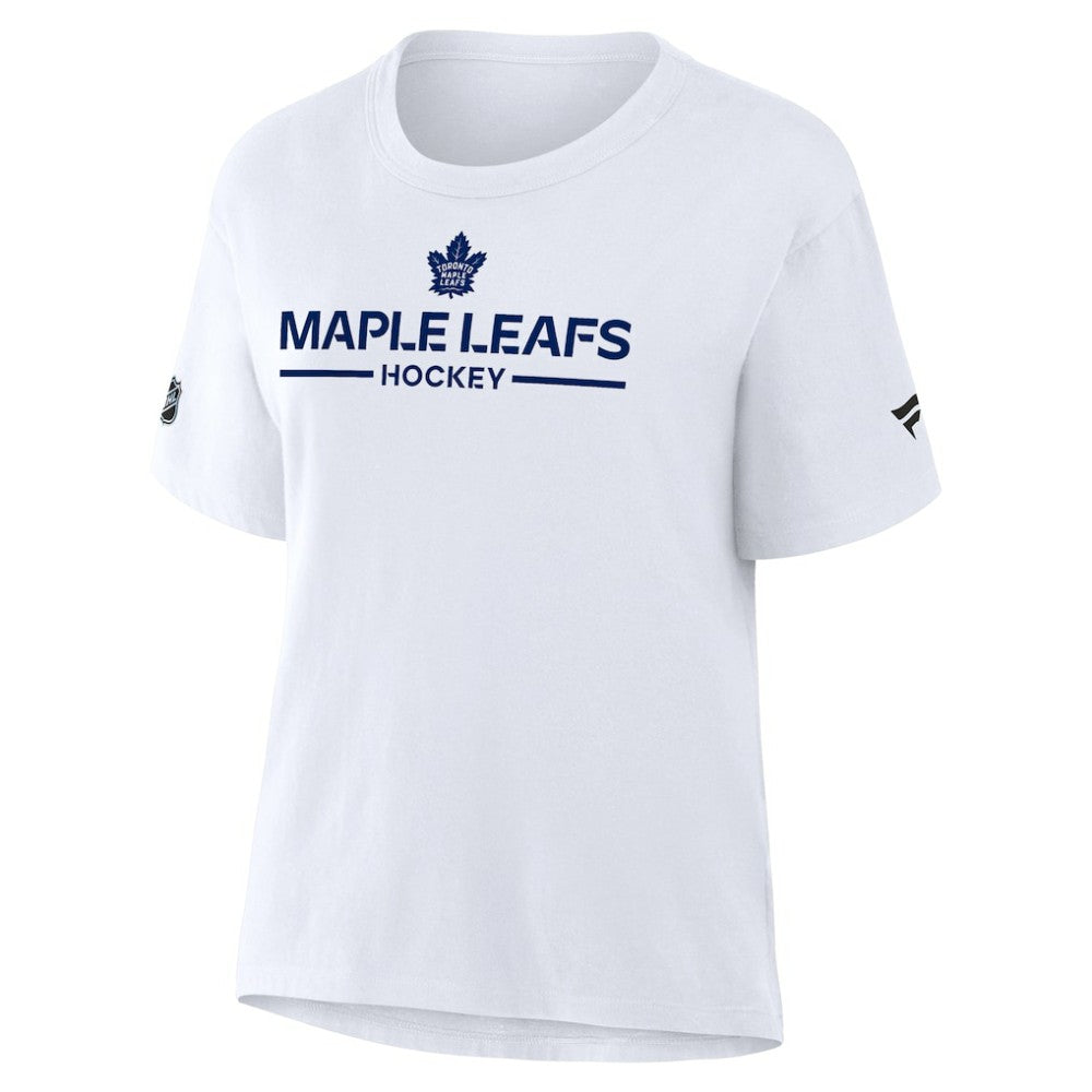 Toronto Maple Leafs Fanatics Women's Authentic Pro Primary T-Shirt - White - NHL 202493065