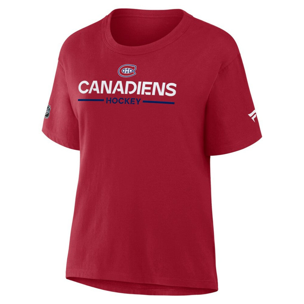Montreal Canadiens Fanatics Women's Authentic Pro Primary T-Shirt - Red - NHL 202493073