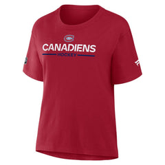 Montreal Canadiens Fanatics Women's Authentic Pro Primary T-Shirt - Red - NHL 202493073