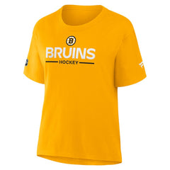 Boston Bruins Fanatics Women's Authentic Pro Primary T-Shirt - Gold - NHL 202493079