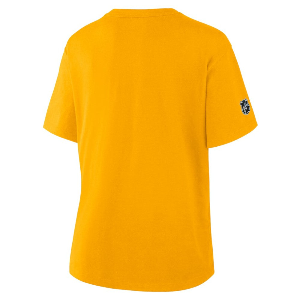 Boston Bruins Fanatics Women's Authentic Pro Primary T-Shirt - Gold - NHL 202493079