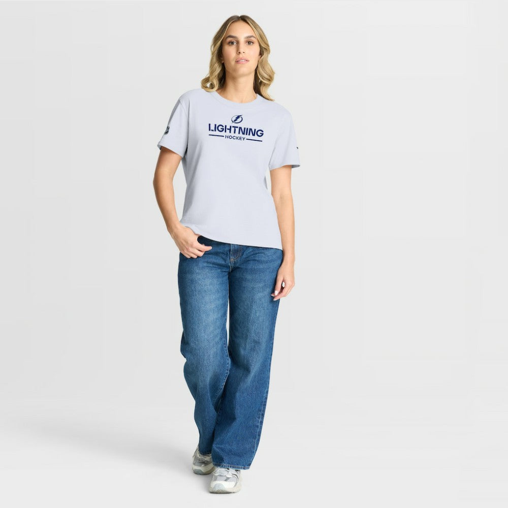 Tampa Bay Lightning Fanatics Women's Authentic Pro Primary T-Shirt - White - NHL 202493083