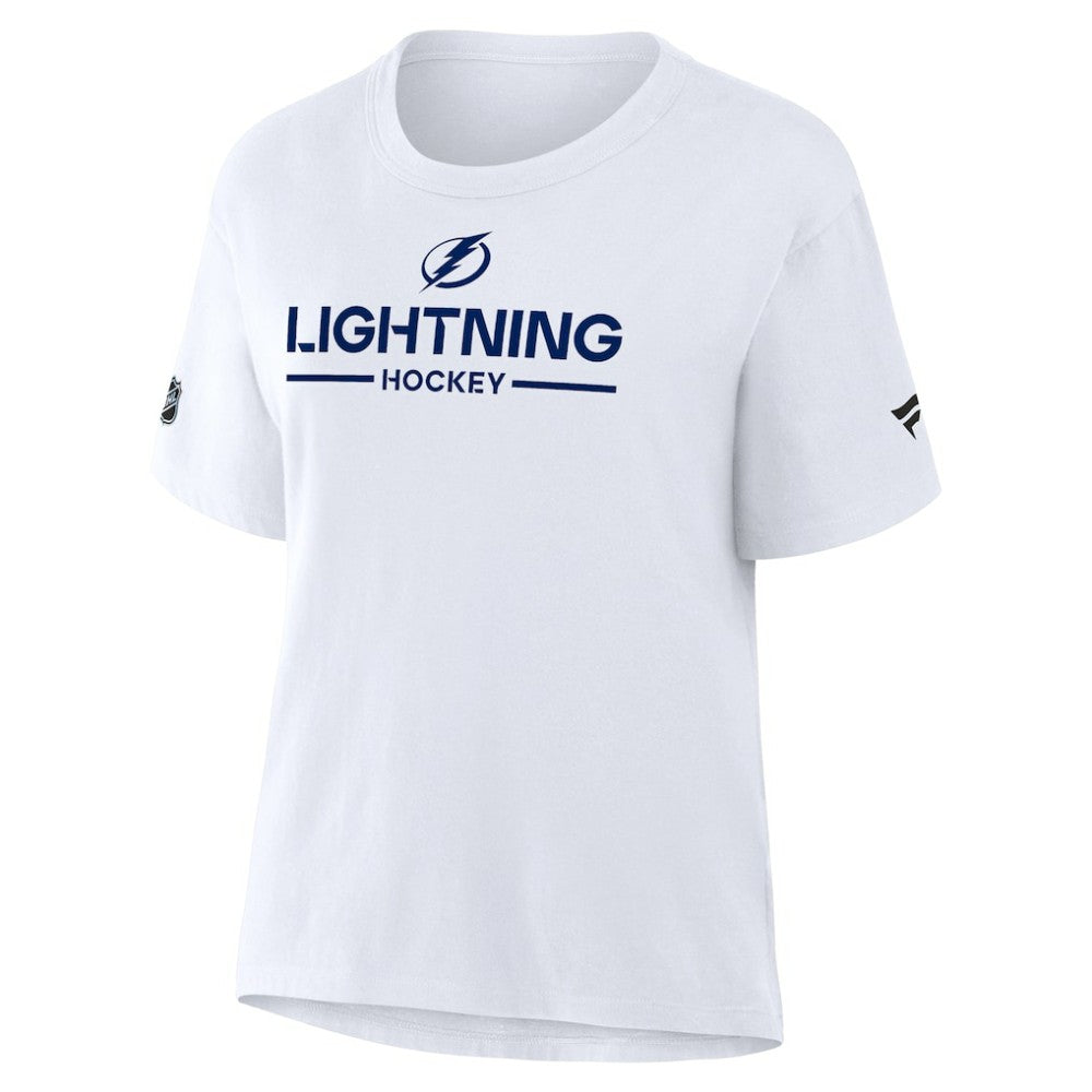 Tampa Bay Lightning Fanatics Women's Authentic Pro Primary T-Shirt - White - NHL 202493083