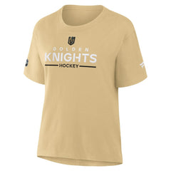 Vegas Golden Knights Fanatics Women's Authentic Pro Primary T-Shirt - Gold - NHL 202493093