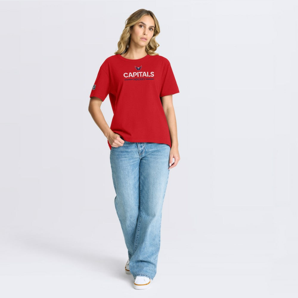 Washington Capitals Fanatics Women's Authentic Pro Primary T-Shirt - Red - NHL 202493100