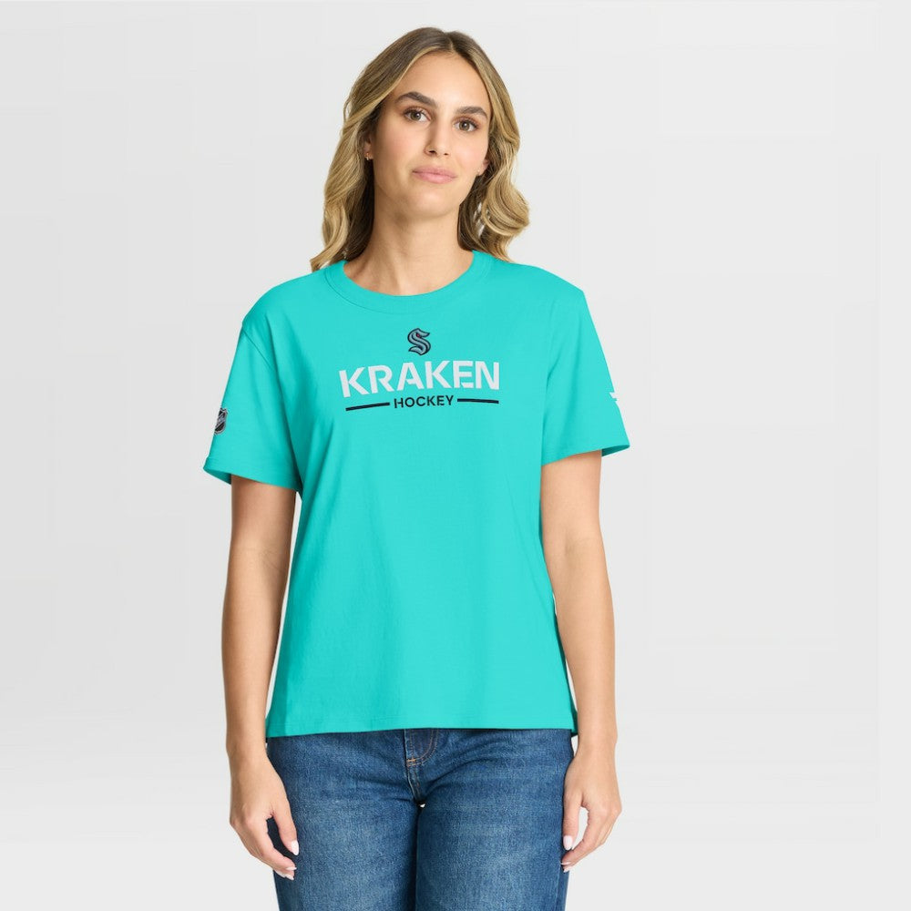 Seattle Kraken Fanatics Women's Authentic Pro Primary T-Shirt - Ice Blue - NHL 202493102