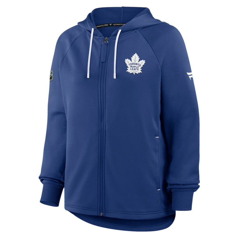 Toronto Maple Leafs Fanatics Women's Authentic Pro Rink Raglan Full-Zip Hoodie - Blue - NHL 202493221