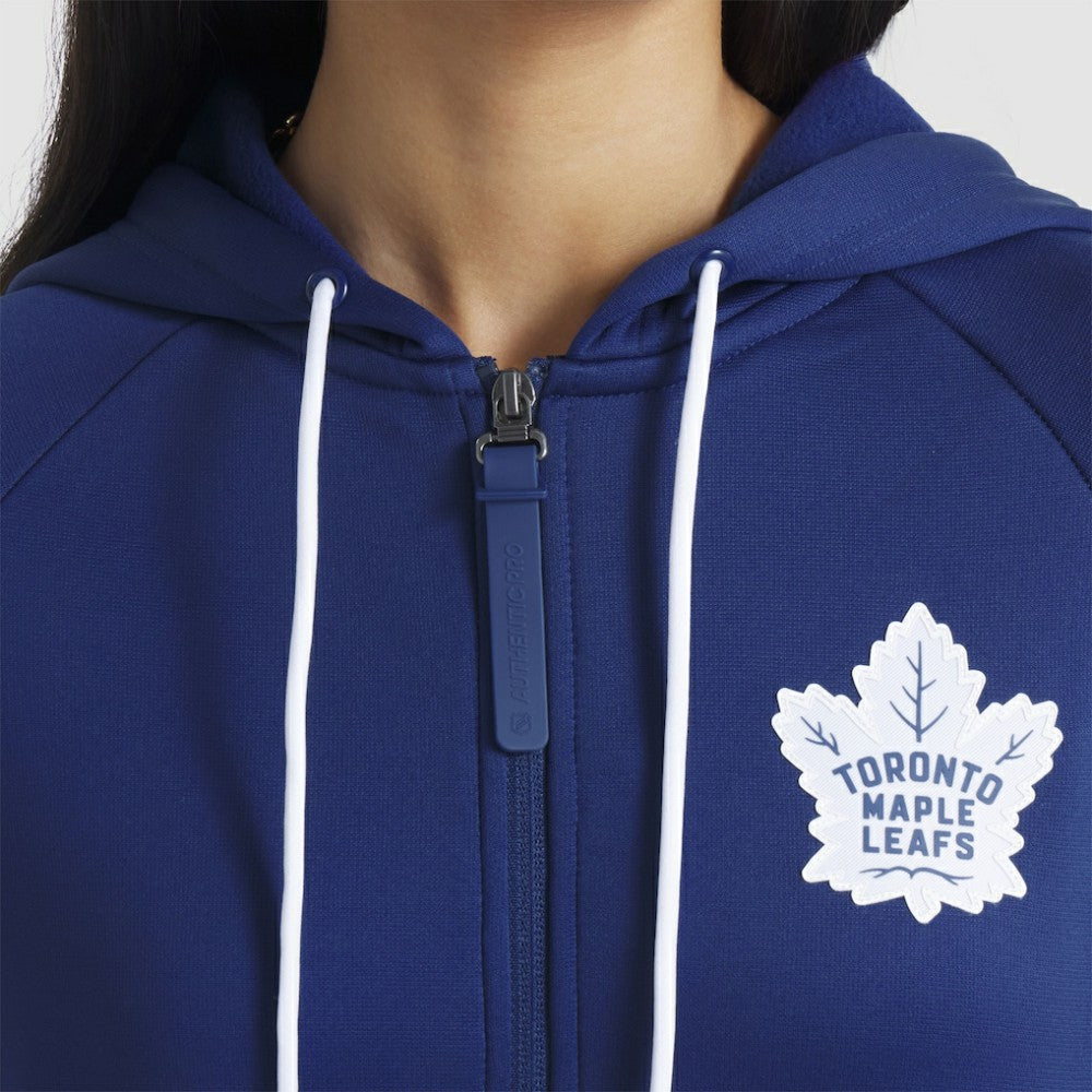 Toronto Maple Leafs Fanatics Women's Authentic Pro Rink Raglan Full-Zip Hoodie - Blue - NHL 202493221