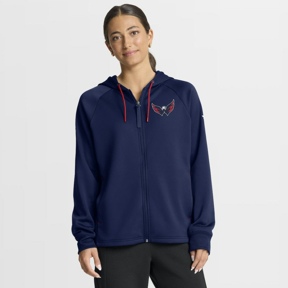 Washington Capitals Fanatics Women's Authentic Pro Rink Raglan Full-Zip Hoodie - Navy - NHL 202493226