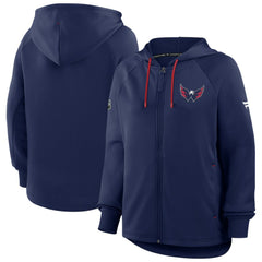 Washington Capitals Fanatics Women's Authentic Pro Rink Raglan Full-Zip Hoodie - Navy - NHL 202493226