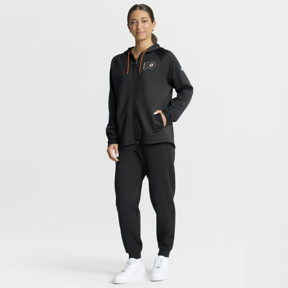 Philadelphia Flyers Fanatics Women's Authentic Pro Rink Raglan Full-Zip Hoodie - Black - NHL 202493229