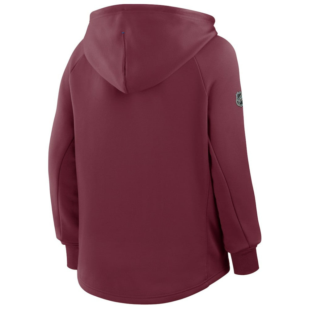 Colorado Avalanche Fanatics Women's Authentic Pro Rink Raglan Full-Zip Hoodie - Burgundy - NHL 202493231