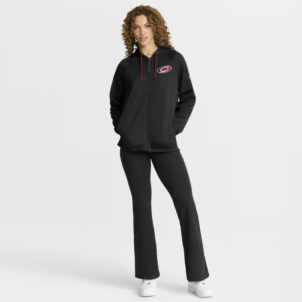 Carolina Hurricanes Fanatics Women's Authentic Pro Rink Raglan Full-Zip Hoodie - Black - NHL 202493233