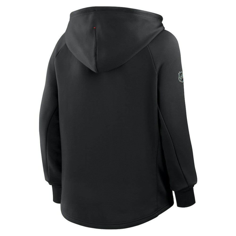 Detroit Red Wings Fanatics Women's Authentic Pro Rink Raglan Full-Zip Hoodie - Black - NHL 202493238