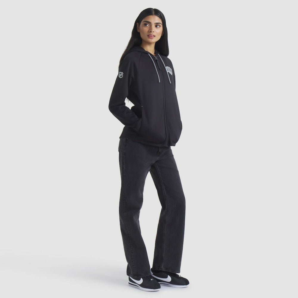 Los Angeles Kings Fanatics Women's Authentic Pro Rink Raglan Full-Zip Hoodie - Black - NHL 202493240