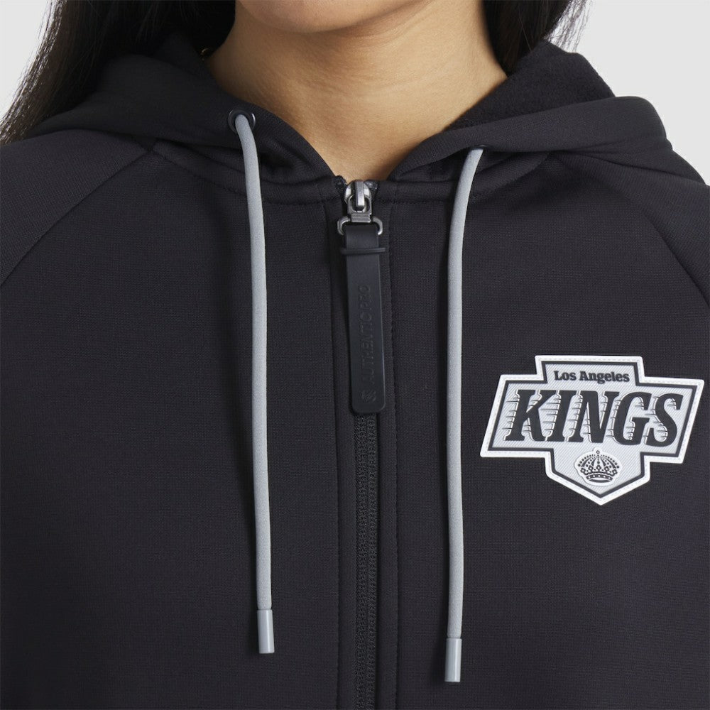 Los Angeles Kings Fanatics Women's Authentic Pro Rink Raglan Full-Zip Hoodie - Black - NHL 202493240